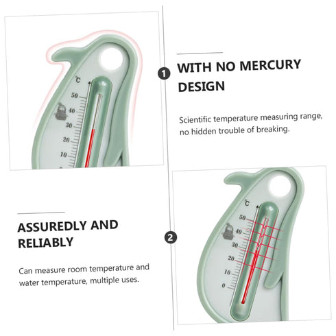 HAKIDZEL Bath Thermometer Penguin Shaped Water Temperature Measurement Tool Random Color