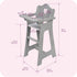 18 Inch Badger Basket Executive Doll High Chair - Wooden Toy Chair with Liftable Tray, Fabric Seat Trim, and Realistic
