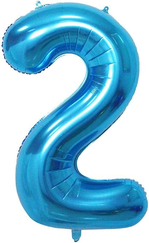 2 Number Balloon Blue Big Number Balloons 40 Inch Kit for Happy Birthday Party Decorations
