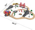 Giant Bean 72PCS Wooden Train Tracks & Trains, Gift Packed Railway Kits for Kids, Toddler Boys and Girls 3 Years+