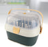 Greensen Baby Bottle Storage Box, Plastic Drying Rack with Space-Saving Design for Nursery & Kitchen Organization