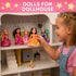TOMLEON Playset 6 Set 3+ Princess Dolls Mini Princess Dolls with Colorful Gowns, Crowns & Jewelry Fantasy Role Play