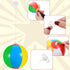 Hungdao Mini Beach Ball Decoration, Rainbow Inflatable Pool Ball with Hanging Rope and Hooks for Summer Party Ornament