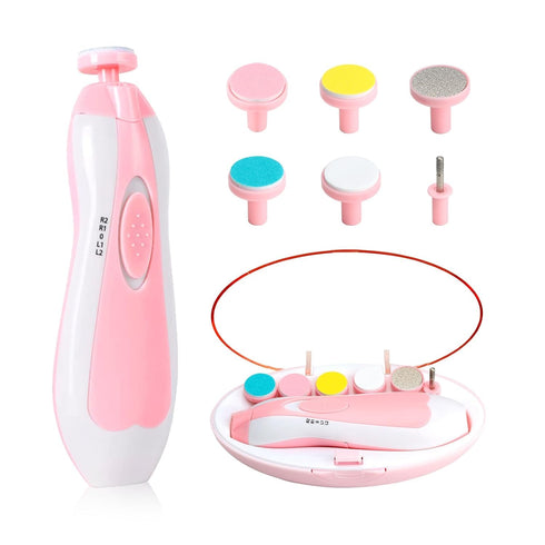 DEVKI Glopole Baby Nail Trimmer File with Light - Safe Electric Nail Clippers