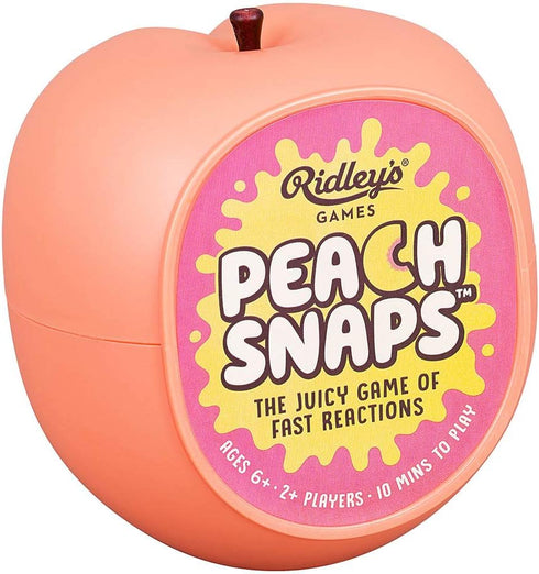 Ridley's Peach Snaps! Fun Card Game - Action-Packed Game for 2+ Players, Includes Unique Peach-Shaped Storage Case