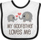 inktastic My Godfather Loves Me - Godson Baby Bib for Special Occasions