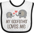 inktastic My Godfather Loves Me - Godson Baby Bib for Special Occasions