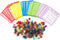 Yuanhe Bingo Cards Game Set - Includes 50 Bingo Cards and 500 Colorful Transparent Bingo Chips