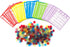 Yuanhe Bingo Cards Game Set - Includes 50 Bingo Cards and 500 Colorful Transparent Bingo Chips
