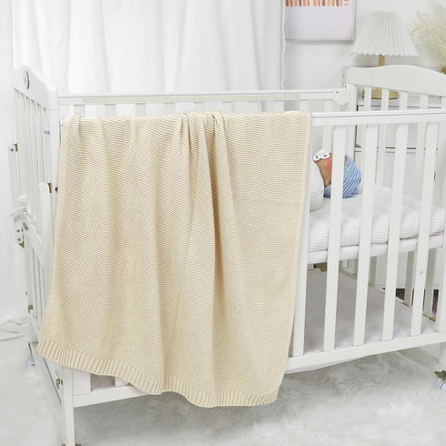 Neiwech 30 40 Inch Baby Blanket Boy Girl Cotton Knitted Soft Swaddling Receiving Baby Blankets for Newborn Toddler Crib