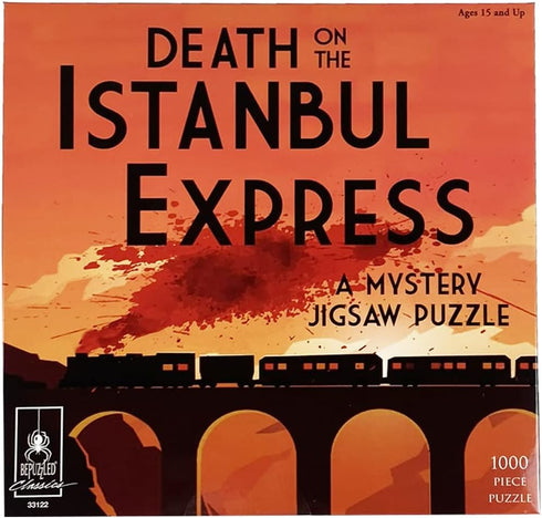 Murder Mystery Party | Classic Mystery Jigsaw Puzzle, Death on The Istanbul Express, 1,000 Piece Jigsaw Puzzle, Orange