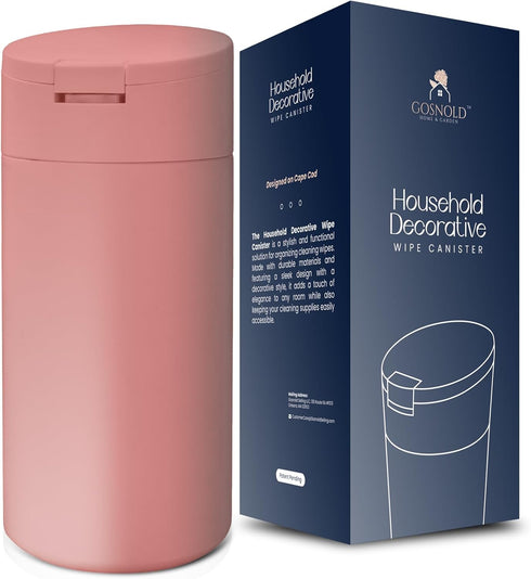 Extra Large Refillable Disinfecting Wet Wipes Dispenser (Pink) | Fits Clorox, Lysol, Bleach, Sanitizing Wipes | Durable