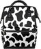 Hsnar Cow Print Waterproof Diaper Bag Backpack Large Capacity Baby Bag with Stroller