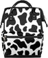 Hsnar Cow Print Waterproof Diaper Bag Backpack Large Capacity Baby Bag with Stroller