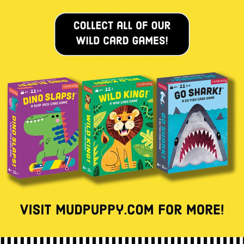 Mudpuppy Go Shark! – Ferocious Kids Go Fish Card Game with Colorful Shark Illustrations, Ages 4+, 2-4 Players