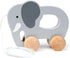 Hape Wooden Elephant Pull-Along Baby Toy| Early Learning Push and Pull Toys