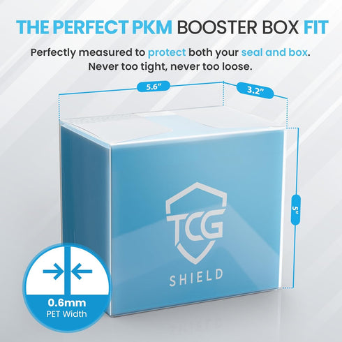 TCGShield 10 Pack 0.6mm Booster Box Protector Case - PET Booster Box Display Case Compatible with Booster Boxes