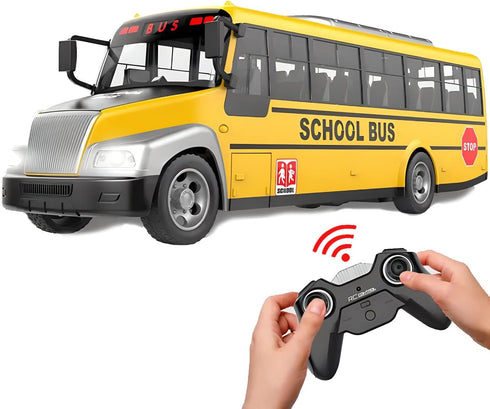 Liberty Imports RC School Bus - 2.4Ghz Remote Control Toy Bus with