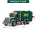 Big Garbage Truck Toys for Boys, Inertial Powered Push Car with Lights and Sounds, Trash Truck Model with 3 Garbage Cans