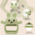 CAHILON 2 Pack 3-6 6-12 0-3 6 9 12 Easter Baby Teething Toys for Months, Soft Silicone BPA Free Bunny Teething Mitten