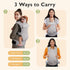 mommore Baby Carrier Newborn to Toddler, Ergonomic Baby Infant Carrier with Lumbar Support, Comfort with Adjustable