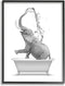 Stupell Industries Monochrome Elephant Bathing Splashing Water Bathtub,Design by Annalisa Latella