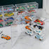 YAMAXUN 1/64 32 4-Pack Acrylic Display Case for Scale Matchbox Toy Cars - Slots, Clear & Dustproof, Storage Organizer