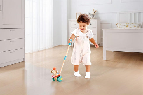 Hape Dancing Butterflies Push and Pull Toy, Assorted Colors, 12+ Months