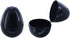 Set 24 2.25 Inches of Glossy Black Plastic Easter Eggs
