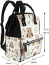 ZSUUGJ Backpack Cute Owl Printed Diaper Bag Baby Bag Multi Function Baby Changing Bags For Travel