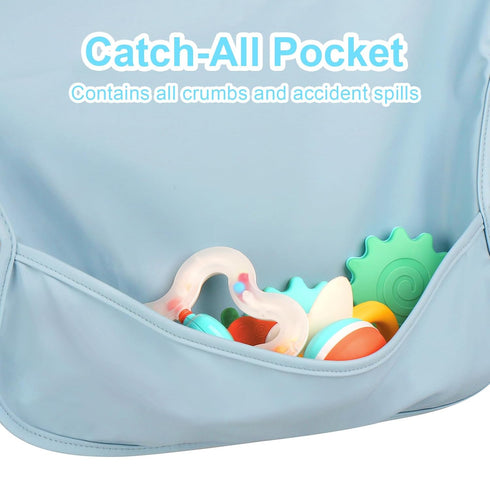 Accmor Full Sleeve Waterproof Baby Bib for Toddlers - Machine Washable Smock