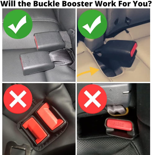 Buckle Booster for Seat Belts - Uprights Your Receptacle for Easy Reach - No More Floppy Buckle (2) by SEAT BELT EXTENDER PROS