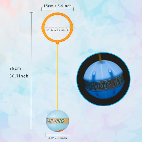 3PCS Light Up Ankle Skip Ball, Flashing Swing Balls for Outdoor Glow in The Dark Sports Game, Kids Jumping Toy