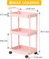 Volnamal Diaper Caddy - Plastic Diaper Organizer for Nursery Essentials, Baby Organizers and Storage, Movable Cart