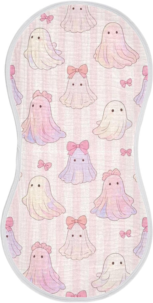 decor gift Cotton Burp Cloths Muslin Soft Touch Cute Spooky Halloween Bow Ghosts Baby