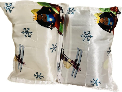 Beddings Place Pillowcase13 18 inches) Satin Crib Fitted Sheet for Baby Girls,Boys, Toddler Bed, daybed to retain Hair