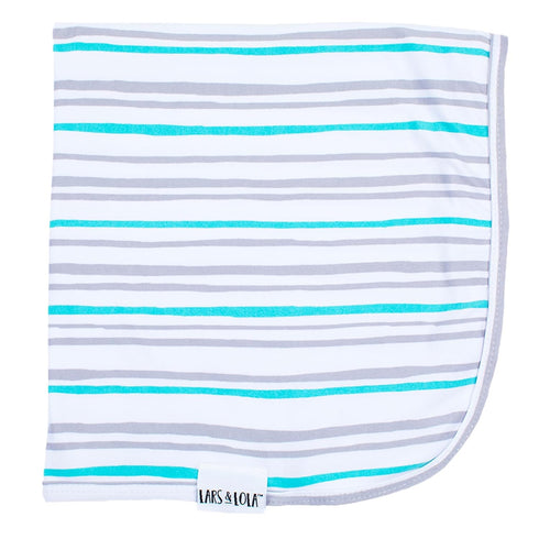 Lars & Lola Cozy 31.5 31.5 inches Baby Swaddle Blanket for Baby Boy or Girl Unisex Wrap Soft Baby Essentials x Mint