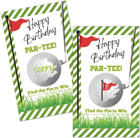 50 Pack Birthday Theme Scratch Off Game, Happy Birthday Par Tee Card for 18th Birthday Party Lottery Group Game