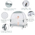 L RUNNZER Baby Crib Tent, Pop Up Crib Canopy to Keep Baby from Climbing Out, Safety Crib Net Mosquitoes Net