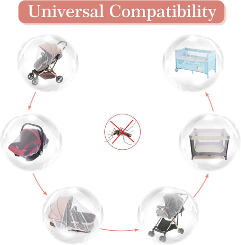JQCOVEI Stroller/Bassinets/Cradles/Playards/Pack Baby Mosquito Net for Stroller, Perfect Bug Net for N Plays