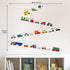 DECOWALL DS4-8004 Transports Kids Wall Stickers - Peel and Stick Removable Decals for Nursery, Bedroom, Living Room