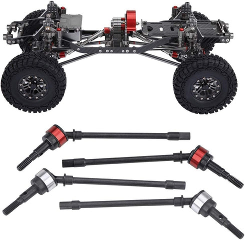 RC Car Drive Shaft, 4 Pcs Hard Steel Front Axle Drive Shaft for SCX10 Remote Control Car Model Accessory Parts