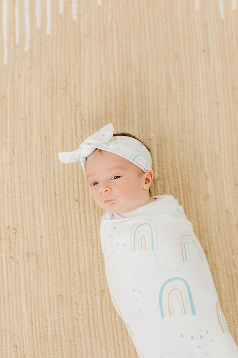 Skye Large Premium Knit Baby Swaddle Blanket by Copper Pearl