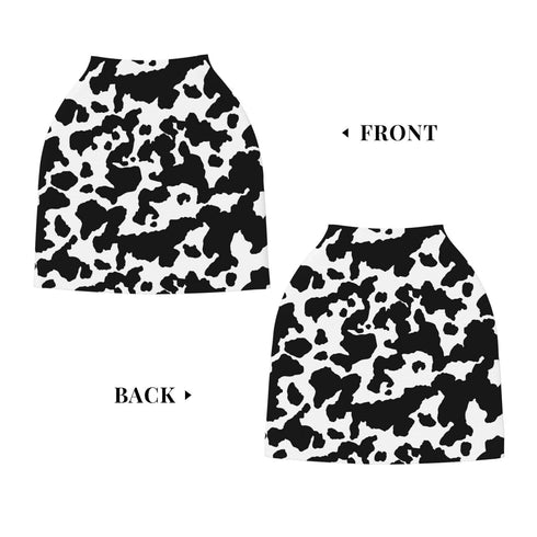 Schgap Cow Car Seat Covers Canopy for Baby Nursing Cover Breastfeeding Baby Carrier Cover Stretchy Carseat Canopy