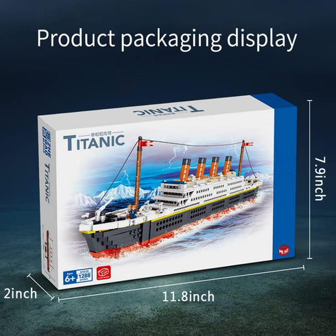 Micro Mini Blocks Titanic Building Block Set, Titanic Cruise Ship Model Kit for Adults & Kids (1288 Pieces)