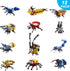 UMEELR 12 Pcs Prefilled Easter Eggs with Insect Animal Building Blocks, Surprise Toys for Kids Easter Party