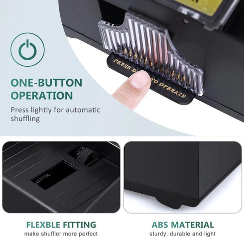 Automatic Card Shuffler, Battery Operated Card Dealer Machine for UNO, Blackjack, Texas Hold'em Home Games