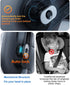 360 (1 Car Headrest Pillow with Hook, Adjustable Car Seat Neck Support with Memory Foam & Ice Silk, Rotating Travel