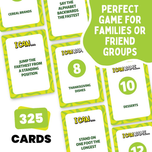325 I Can Name... | Fast-Paced Family Party Game of Bidding & Brainpower | Hilarious Card Game Night, Party Game