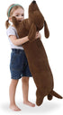 36 Inch Dachshund Dog Stuffed Animal Plush, Long Weiner Dog Body Pillow, Cute Large Plushies Decor Gift for Kids